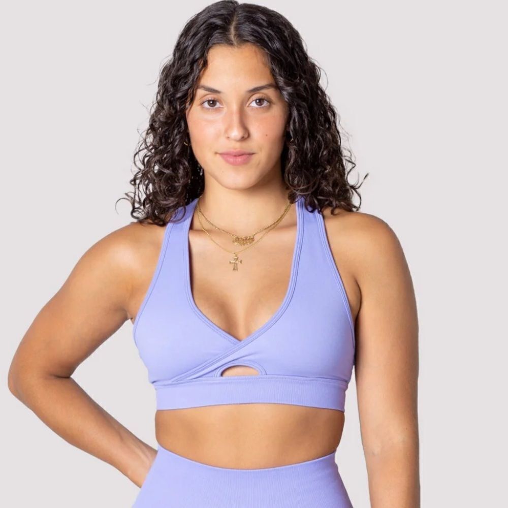 NWT Diosa Fit Radiant Sports Bra in Lavender XL